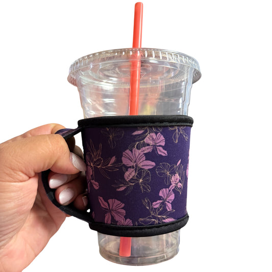 [Cup Sleeve w/ Handle] Navy White Ginger