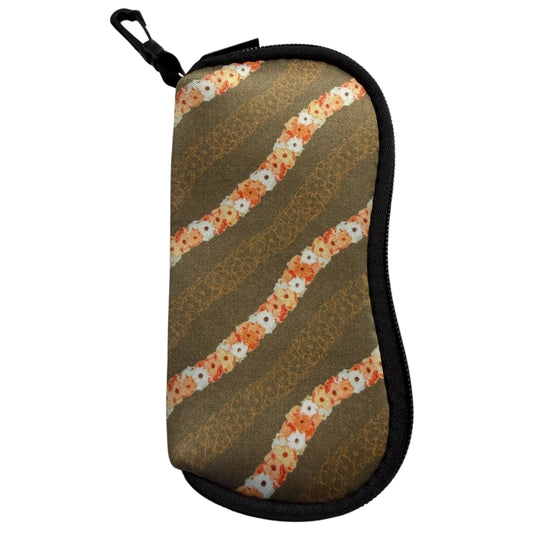 [Sunglass Case w/ clip] Olive Lei Puakenikeni