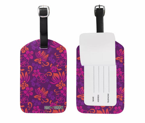[Luggage Tag] Purple Retro Ohia