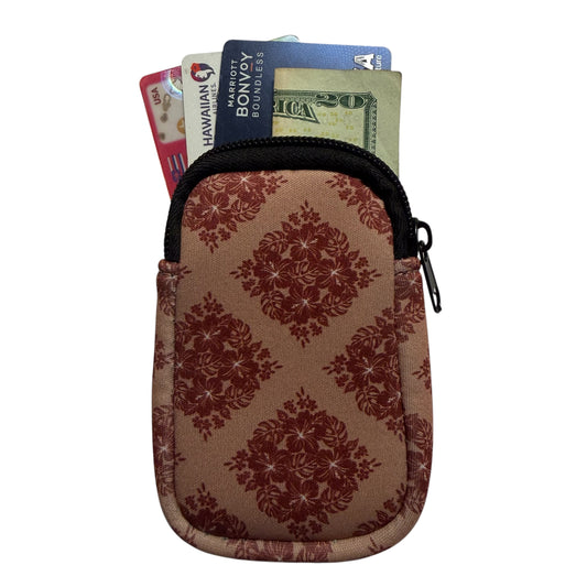 [Card Pouch w/ clip] Hibiscus Tiles